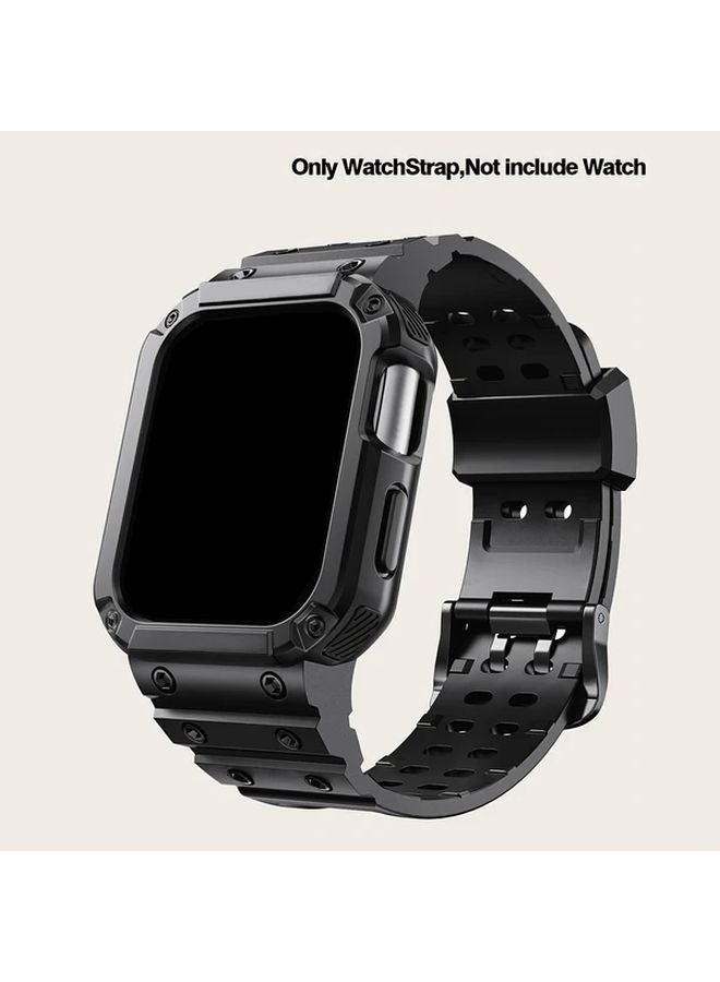 Green Protective Case with Strap Compatible with iWatch 38 40 41mm Series Ultra SE - Image 1